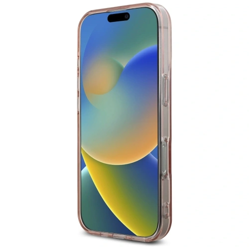 Etui Karl Lagerfeld IML Rhinestones Logo do Apple iPhone 16 Pro Max różowy