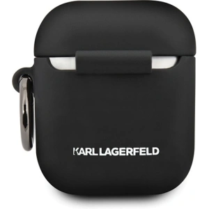Etui Karl Lagerfeld KLACCSILKHBK Apple AirPods cover czarny/black Silicone Ikonik