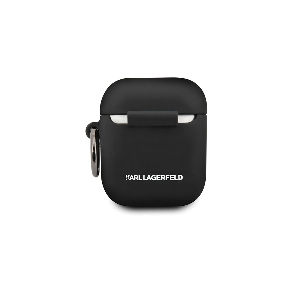 Hurtownia GSM - Etui Karl Lagerfeld KLACCSILKHBK Apple AirPods kryt černý/black silikon Ikonik - KLD290BLK - {ean13} - Hurt