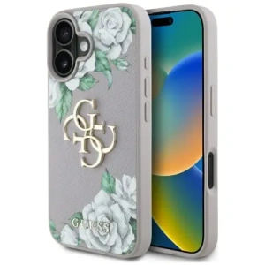 Wholesale Guess Grained Roses Big 4G logo Apple iPhone 16 purple - GUE4529 - {ean13} - Hurt
