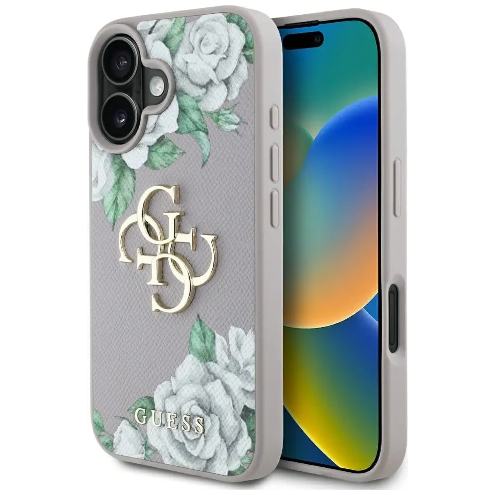 Hurtownia GSM - Guess Grained Roses Velké 4G logo Apple iPhone 16 fialový - GUE4529 - {ean13} - Hurt