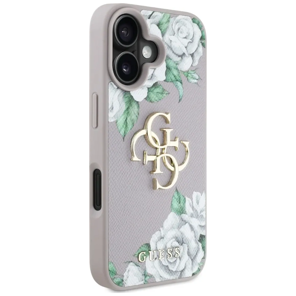 Hurtownia GSM - Etui Guess Grained Roses Big 4G logo do Apple iPhone 16 fioletowy - GUE4529 - {ean13} - Hurt
