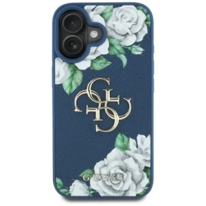 Wholesale Guess Grained Roses Big 4G logo Apple iPhone 16 blue - GUE4530 - {ean13} - Hurt