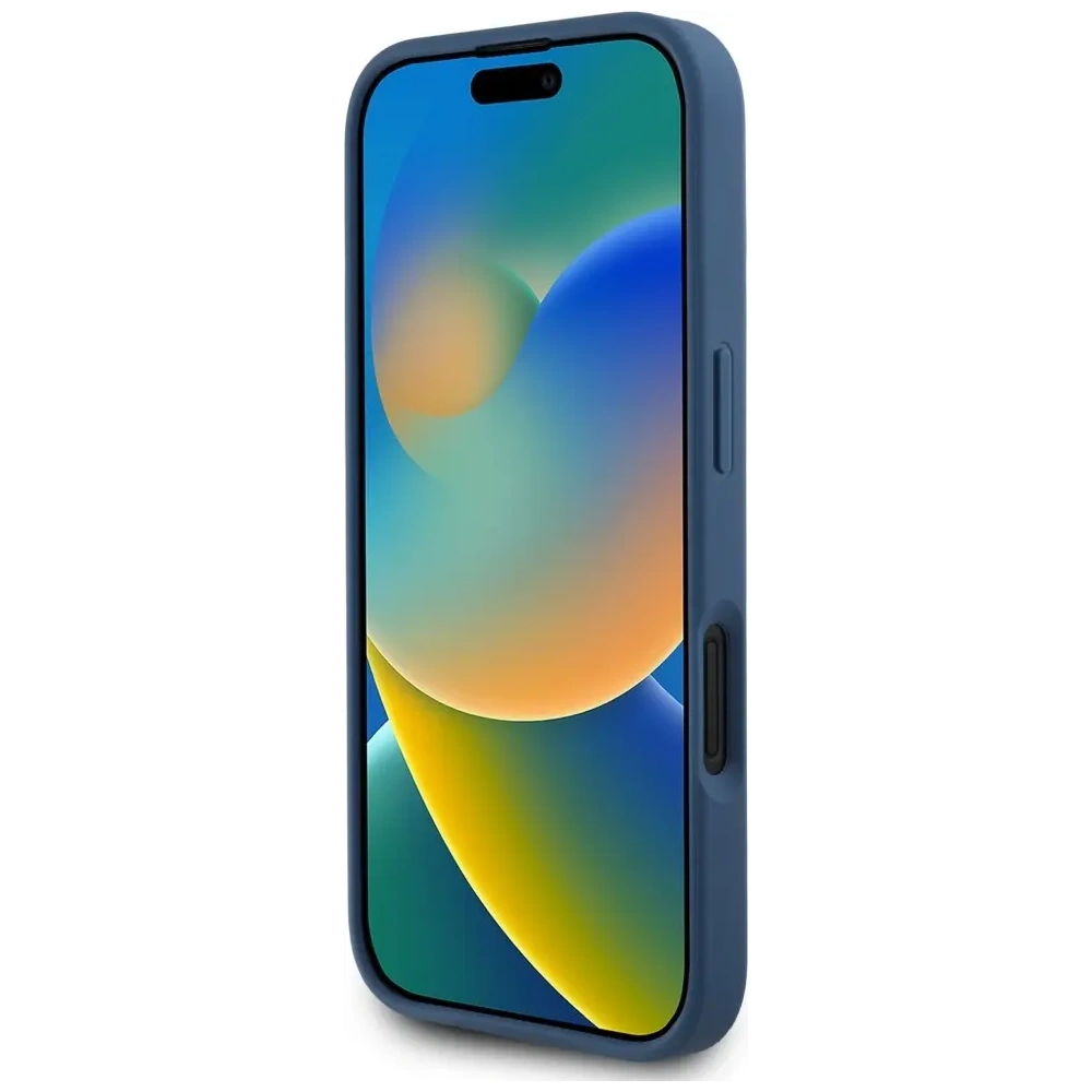 Hurtownia GSM - Guess Trandafiri Texturat Logo Big 4G Apple iPhone 16 albastru - GUE4530 - {ean13} - Hurt