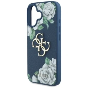 Wholesale Guess Grained Roses Big 4G logo Apple iPhone 16 blue - GUE4530 - {ean13} - Hurt