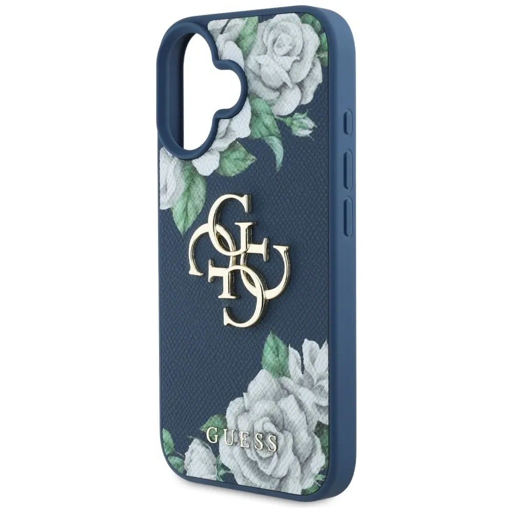 Hurtownia GSM - Guess Grained Roses Big 4G logo Apple iPhone 16 kék - GUE4530 - {ean13} - Hurt