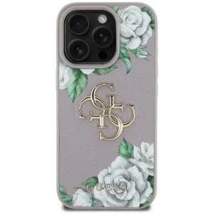 Hurtownia GSM - Guess Růžové s jemnou strukturou Velké 4G logo Apple iPhone 16 Pro fialový - GUE4532 - {ean13} - Hurt