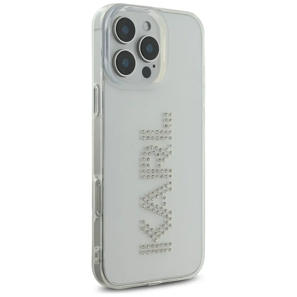 Hurtownia GSM - Etui Karl Lagerfeld IML Rhinestones Logo do Apple iPhone 16 Pro przezroczysty - KLD22016 - {ean13} - Hurt
