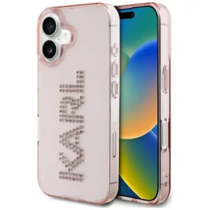 Hurtownia GSM - Karl Lagerfeld Logo cu cristale IML Apple iPhone 16 roz - KLD22018 - {ean13} - Hurt
