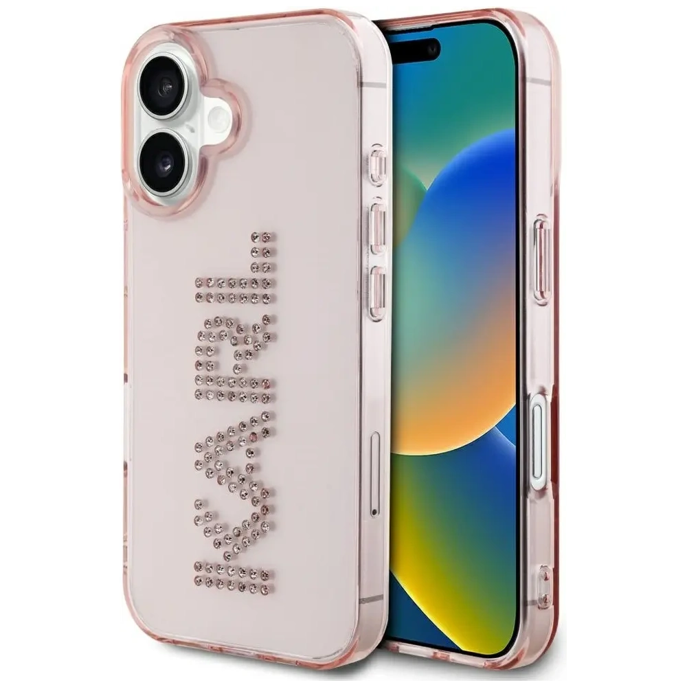 Hurtownia GSM - Karl Lagerfeld IML kamínky logo Apple iPhone 16 růžový - KLD22018 - {ean13} - Hurt
