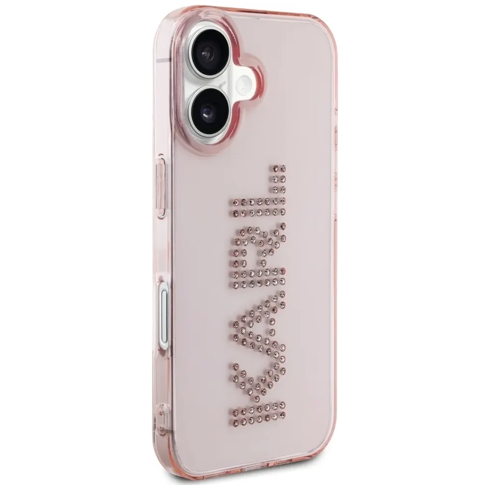 Hurtownia GSM - Karl Lagerfeld IML kamínky logo Apple iPhone 16 růžový - KLD22018 - {ean13} - Hurt