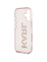 Wholesale Karl Lagerfeld IML Rhinestones Logo Apple iPhone 16 pink - KLD22018 - {ean13} - Hurt
