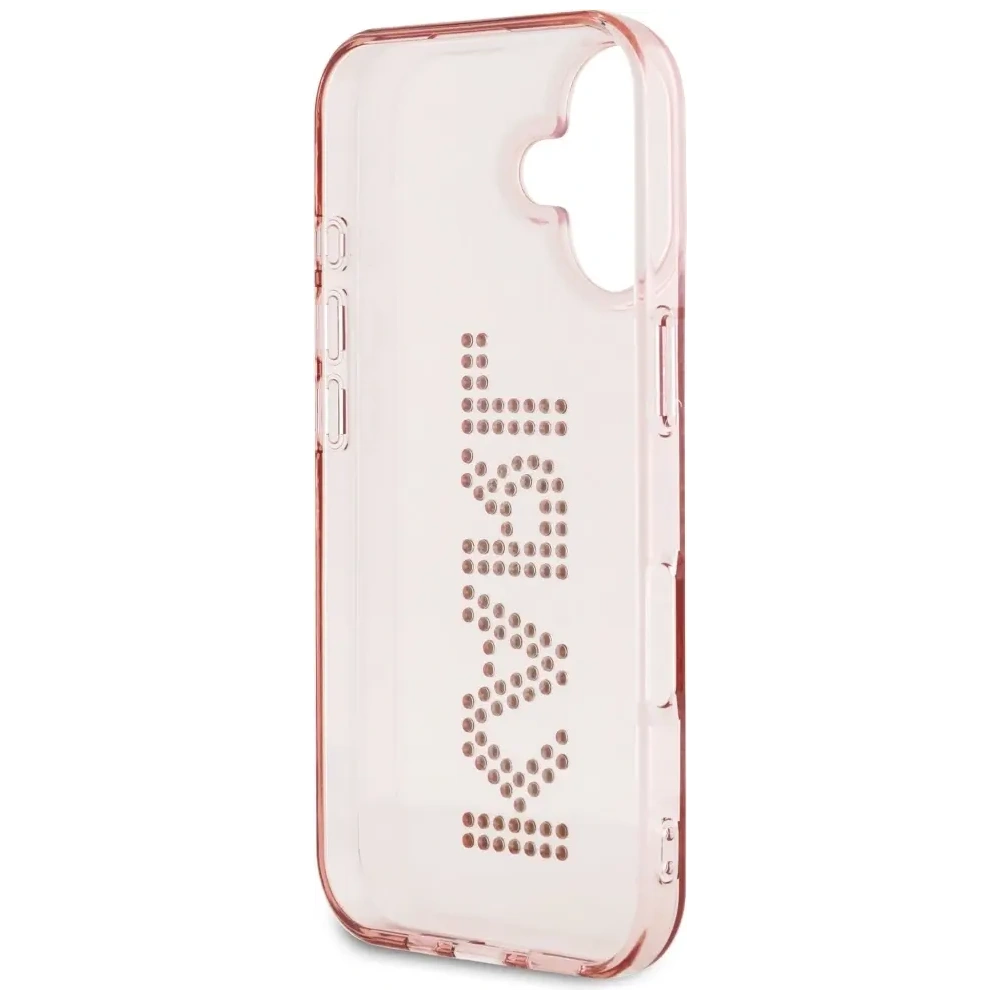 Hurtownia GSM - Karl Lagerfeld IML kamínky logo Apple iPhone 16 růžový - KLD22018 - {ean13} - Hurt