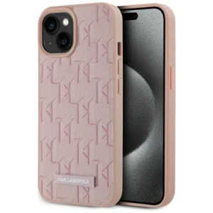 Hurtownia GSM - Karl Lagerfeld Piele Monogram Logo Metalic MagSafe Apple iPhone 15 roz - KLD22019 - {ean13} - Hurt