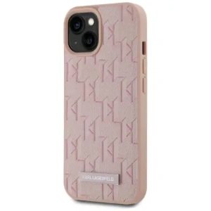 Hurtownia GSM - Karl Lagerfeld Piele Monogram Logo Metalic MagSafe Apple iPhone 15 roz - KLD22019 - {ean13} - Hurt
