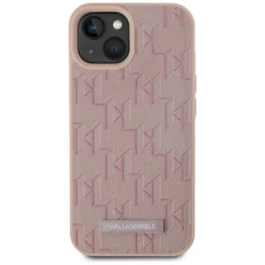 Hurtownia GSM - Karl Lagerfeld Piele Monogram Logo Metalic MagSafe Apple iPhone 15 roz - KLD22019 - {ean13} - Hurt