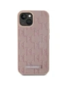 Wholesale Karl Lagerfeld Leather Monogram Metal Logo MagSafe Apple iPhone 15 pink - KLD22019 - {ean13} - Hurt