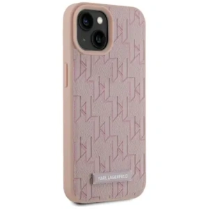 Hurtownia GSM - Karl Lagerfeld Piele Monogram Logo Metalic MagSafe Apple iPhone 15 roz - KLD22019 - {ean13} - Hurt