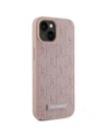Wholesale Karl Lagerfeld Leather Monogram Metal Logo MagSafe Apple iPhone 15 pink - KLD22019 - {ean13} - Hurt