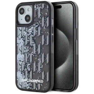 Hurtownia GSM - Karl Lagerfeld Glitter lichid Monogram Gradient Apple iPhone 15 negru - KLD22020 - {ean13} - Hurt
