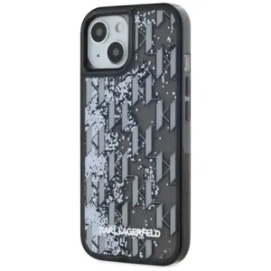 Hurtownia GSM - Karl Lagerfeld Glitter lichid Monogram Gradient Apple iPhone 15 negru - KLD22020 - {ean13} - Hurt