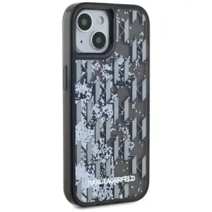 Hurtownia GSM - Karl Lagerfeld Glitter lichid Monogram Gradient Apple iPhone 15 negru - KLD22020 - {ean13} - Hurt