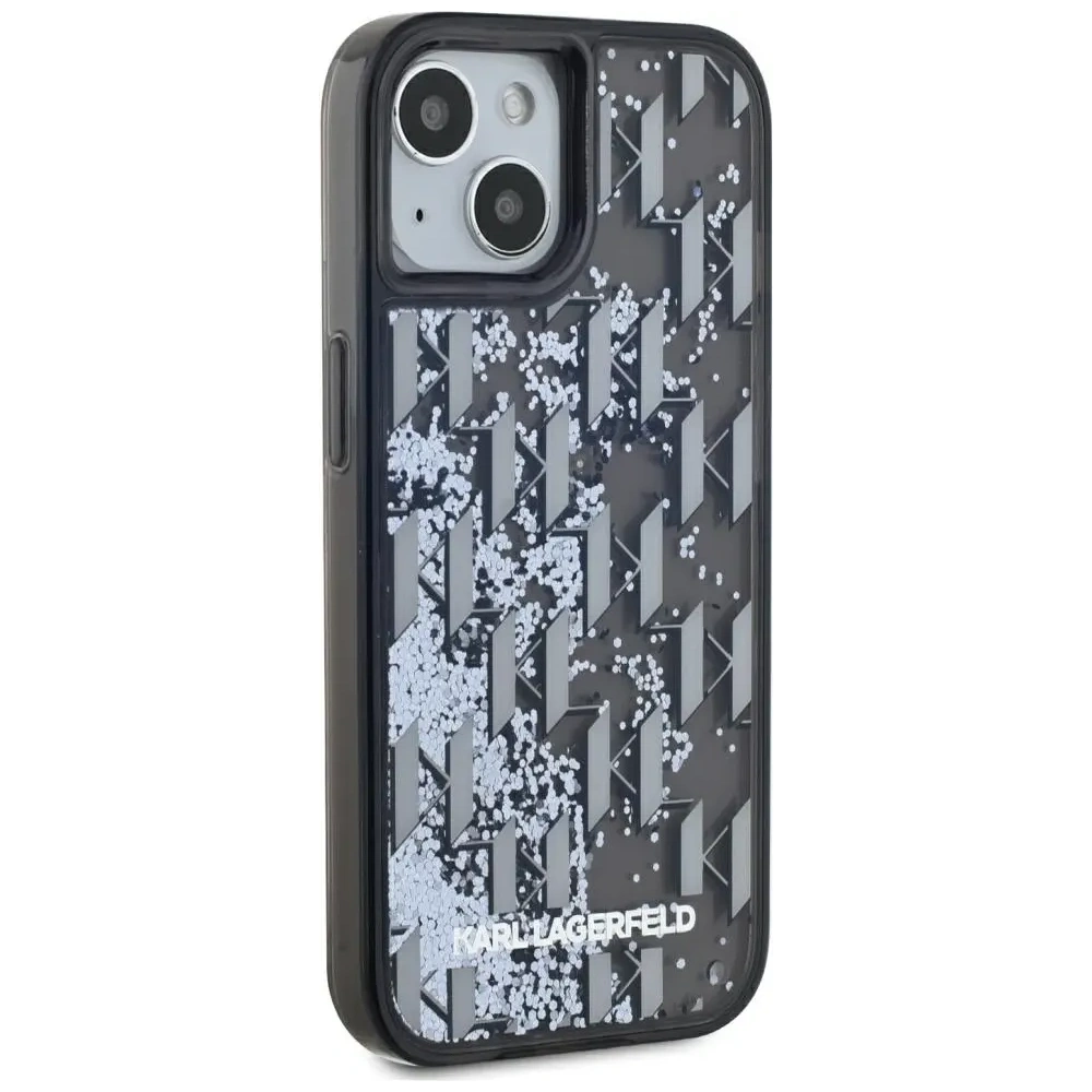 Hurtownia GSM - Karl Lagerfeld Tekutý třpytivý monogramový gradient Apple iPhone 15 černý - KLD22020 - {ean13} - Hurt