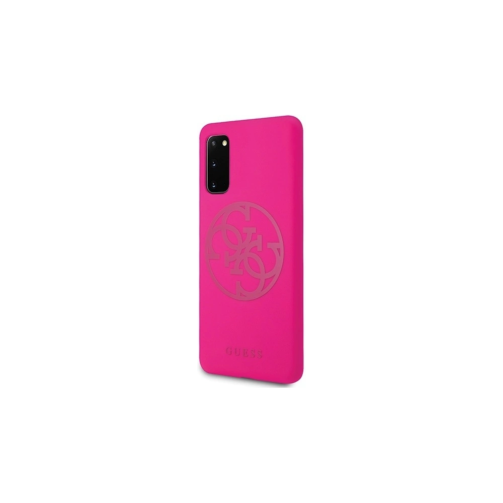 Hurtownia GSM - Etui Guess GUHCS62LS4GFU Samsung Galaxy S20 fuksja/fuchsia hard case Silicone 4G Tone On Tone - GUE523FKS - {ean13} - Hurt