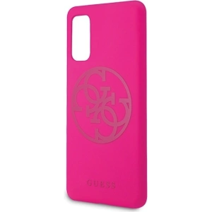 Hurtownia GSM - Etui Guess GUHCS62LS4GFU Samsung Galaxy S20 fuksja/fuchsia hard case Silicone 4G Tone On Tone - GUE523FKS - {ean13} - Hurt