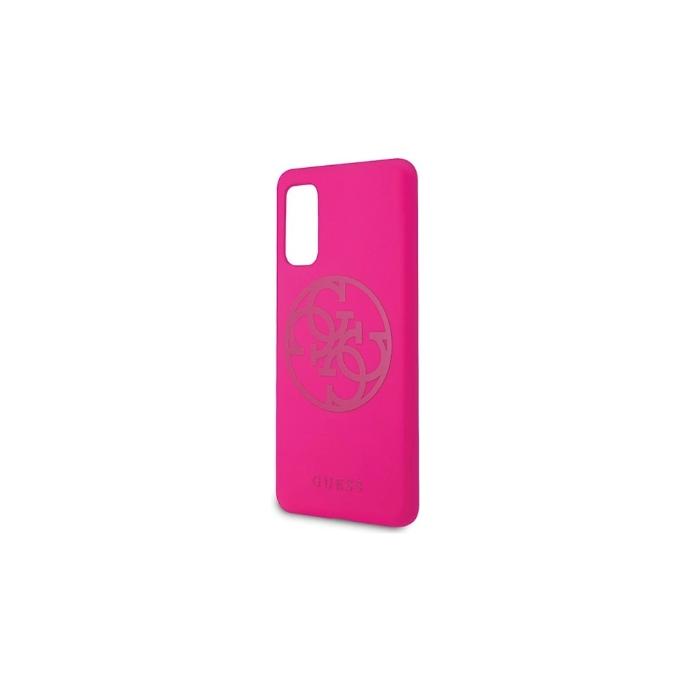 Hurtownia GSM - Etui Guess GUHCS62LS4GFU Samsung Galaxy S20 fuksja/fuchsia hard case Silicone 4G Tone On Tone - GUE523FKS - {ean13} - Hurt