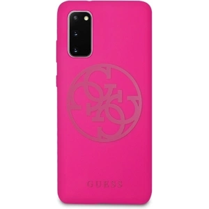 Hurtownia GSM - Etui Guess GUHCS62LS4GFU Samsung Galaxy S20 fuksja/fuchsia hard case Silicone 4G Tone On Tone - GUE523FKS - {ean13} - Hurt