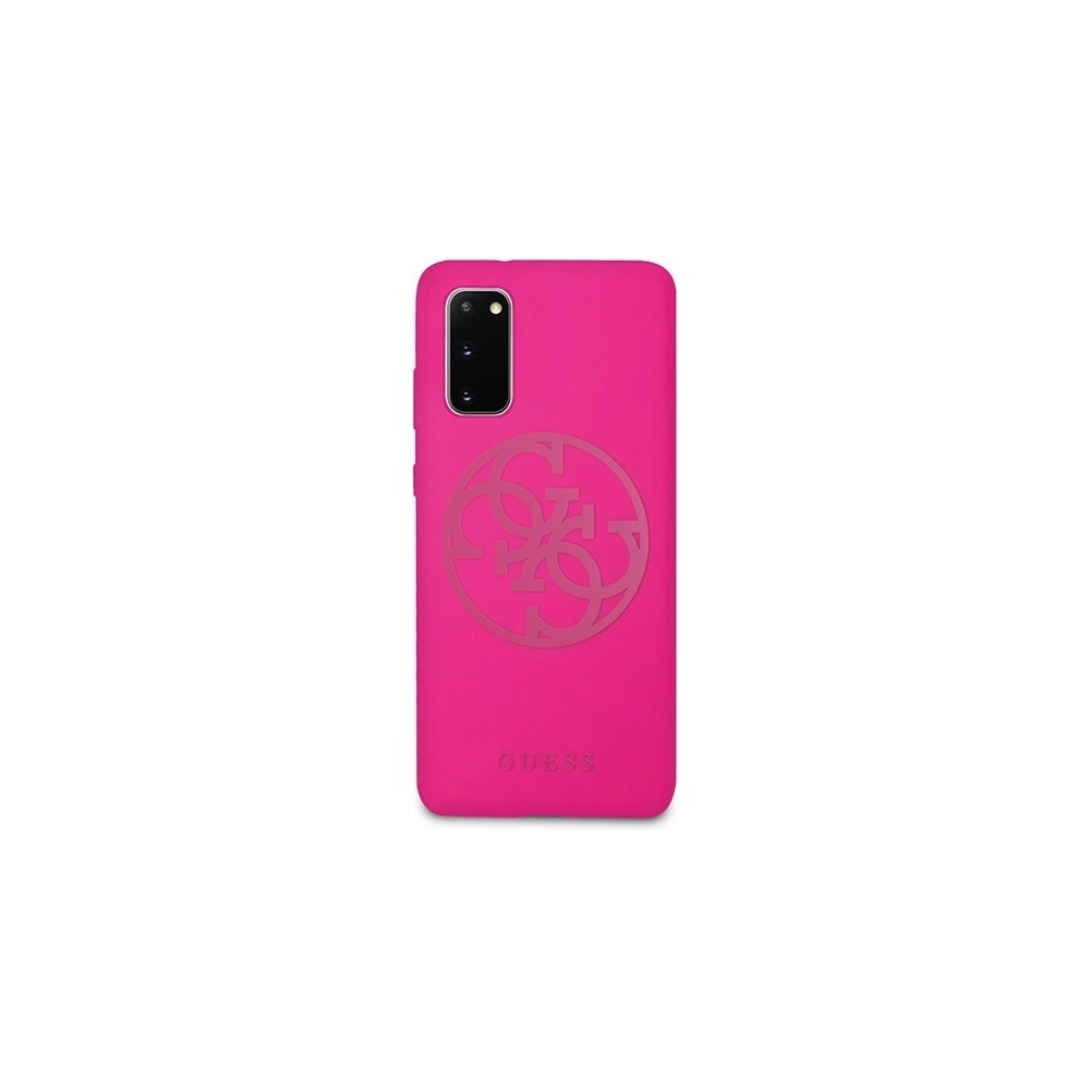 Hurtownia GSM - Etui Guess GUHCS62LS4GFU Samsung Galaxy S20 fuksja/fuchsia hard case Silicone 4G Tone On Tone - GUE523FKS - {ean13} - Hurt