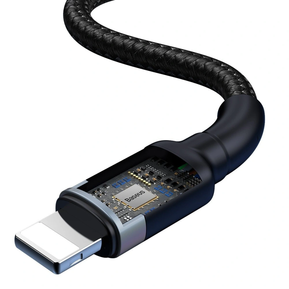 Hurtownia GSM - Kabel USB / USB Typ C - Lightning Baseus Cafule PD 18W 2,4A 480 Mbps 1,2m (czarno-szary) - BSU1502BLKGRY - {ean13} - Hurt