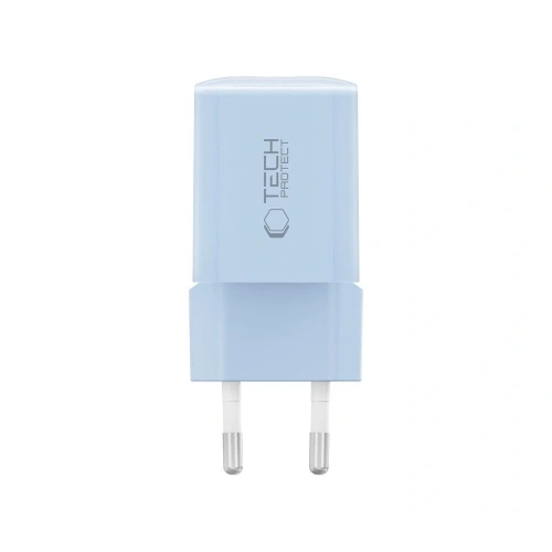 Ładowarka sieciowa Tech-Protect NCM33W 2-port USB-A, USB-C Network Charger PD 33W / QC3.0 Baby Blue