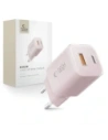 Tech-Protect NCM33W Încărcător de rețea cu 2 porturi USB-A, USB-C PD 33W / QC3.0 Roz bebeluș