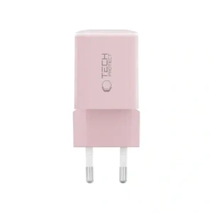 Hurtownia GSM - Tech-Protect NCM33W Încărcător de rețea cu 2 porturi USB-A, USB-C PD 33W / QC3.0 Roz bebeluș - THP4122 - {ean13} - Hurt