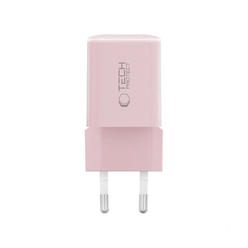 Ładowarka sieciowa Tech-Protect NCM33W 2-port USB-A, USB-C Network Charger PD 33W / QC3.0 Baby Pink
