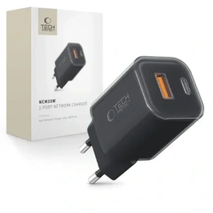Hurtownia GSM - Tech-Protect NCM33W 2-Port USB-A, USB-C Netzladegerät PD 33W / QC3.0 Schwarz - THP4124 - {ean13} - Hurt