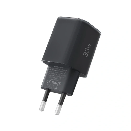 Ładowarka sieciowa Tech-Protect NCM33W 2-port USB-A, USB-C Network Charger PD 33W / QC3.0 Black