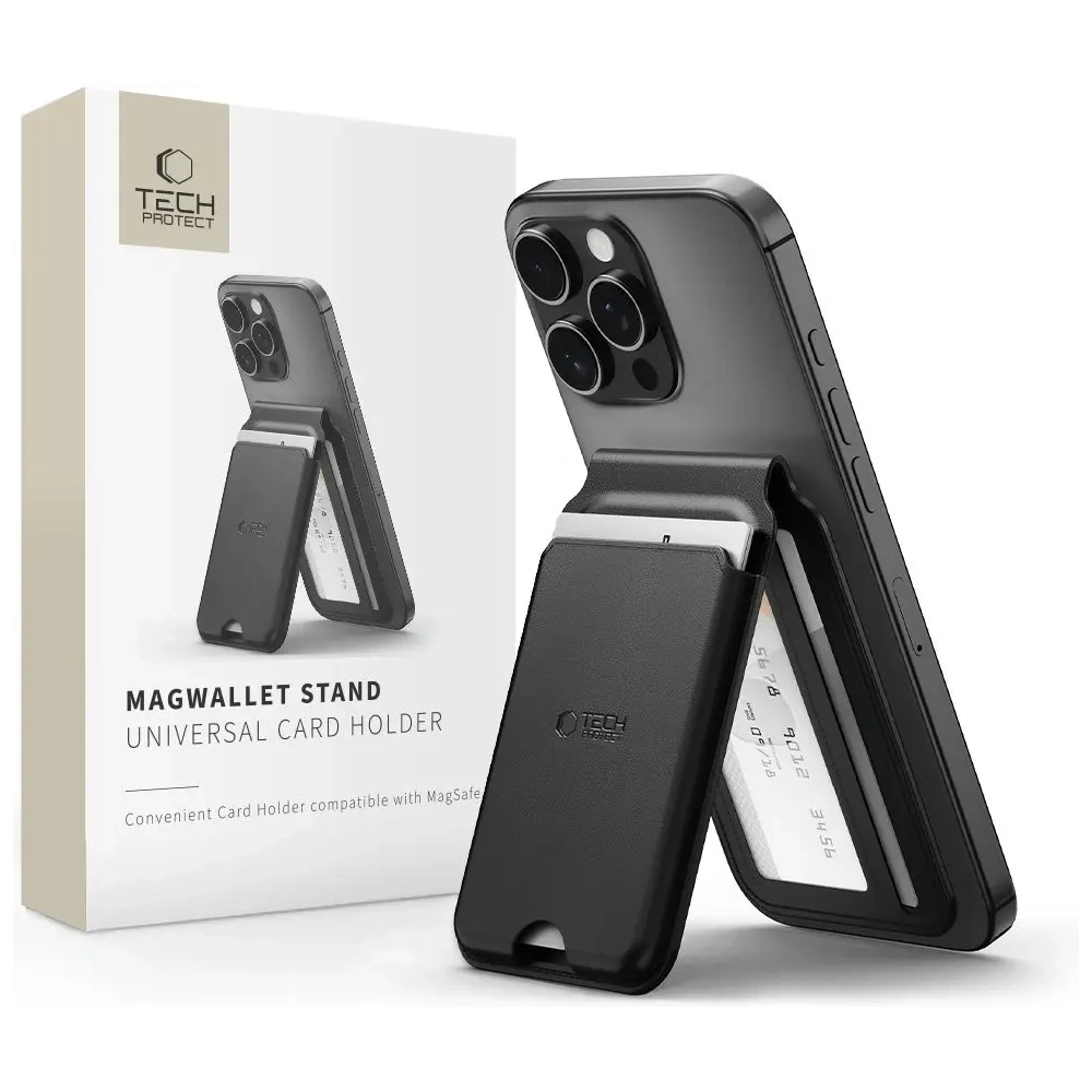 Hurtownia GSM - Tech-Protect Magwallet Stand MagSafe Suport Universal pentru Carduri Magnetic Negru - THP4125 - {ean13} - Hurt