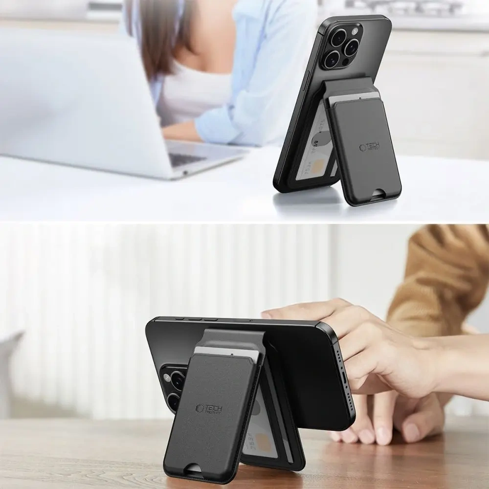 Hurtownia GSM - Tech-Protect Magwallet Stand MagSafe Suport Universal pentru Carduri Magnetic Negru - THP4125 - {ean13} - Hurt
