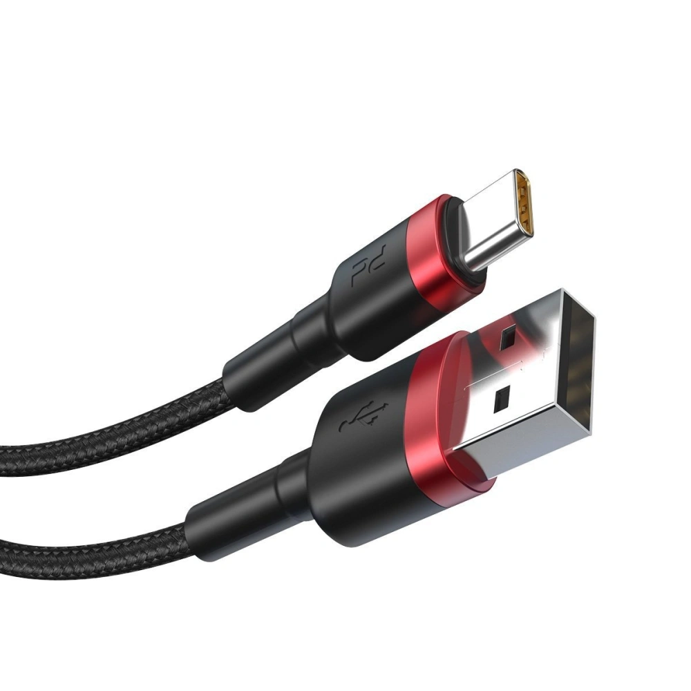 Hurtownia GSM - Kabel USB / USB Typ C - Lightning Baseus Cafule PD 18W 2,4A 480 Mbps 1,2m (czarno-czerwony) - BSU1503BLKRED - {ean13} - Hurt
