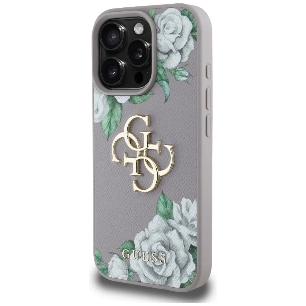 Wholesale Guess Grained Roses Big 4G logo Apple iPhone 16 Pro Max purple - GUE4534 - {ean13} - Hurt
