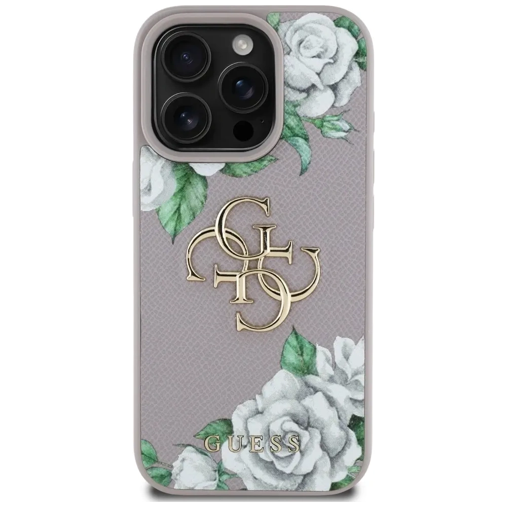 Wholesale Guess Grained Roses Big 4G logo Apple iPhone 16 Pro Max purple - GUE4534 - {ean13} - Hurt