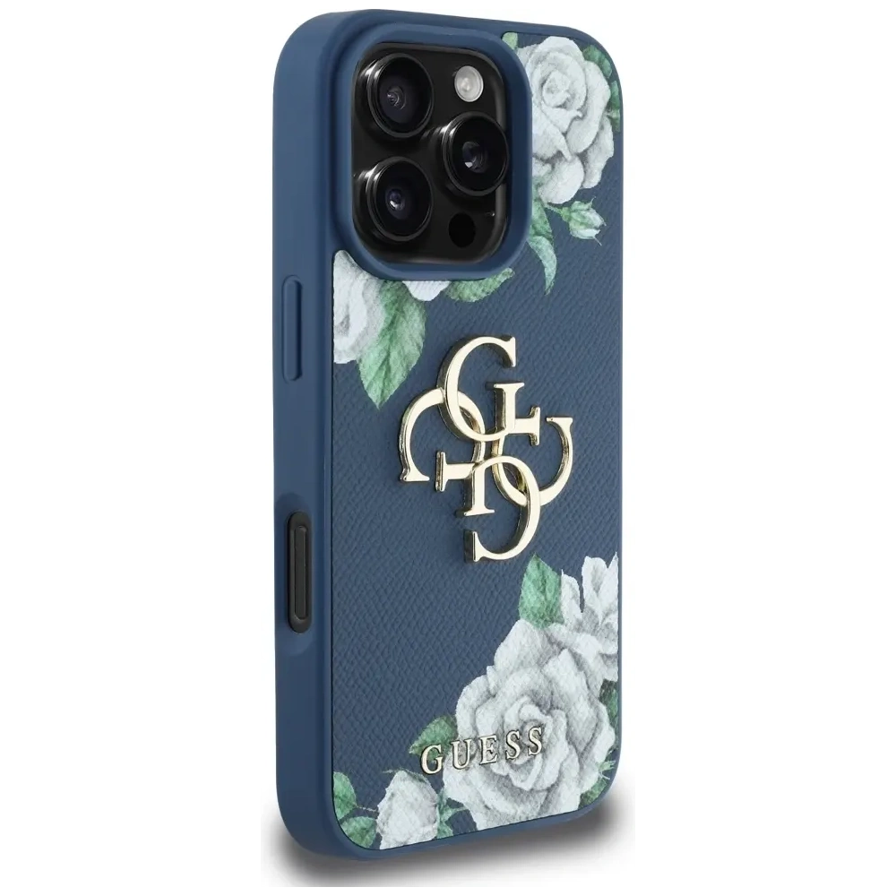 Wholesale Guess Grained Roses Big 4G logo Apple iPhone 16 Pro Max blue - GUE4535 - {ean13} - Hurt