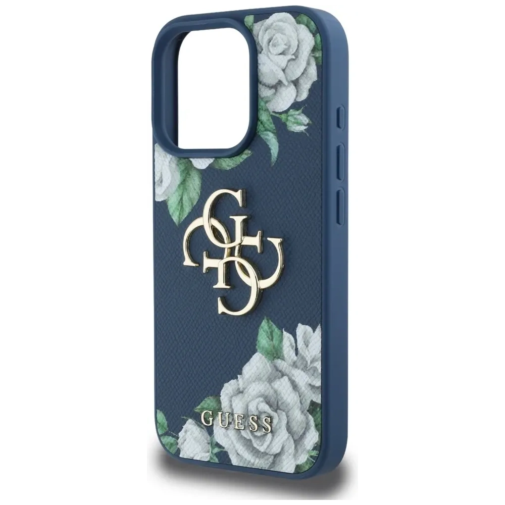 Wholesale Guess Grained Roses Big 4G logo Apple iPhone 16 Pro Max blue - GUE4535 - {ean13} - Hurt