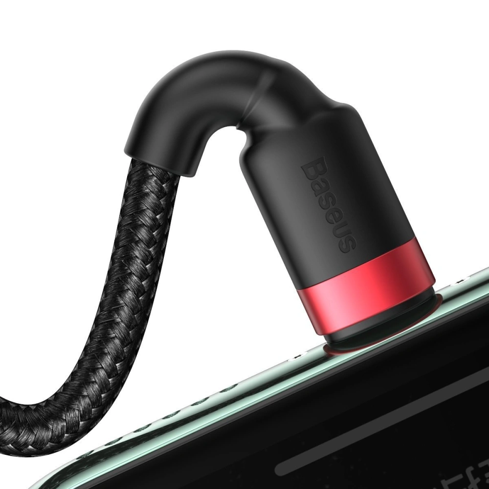 Hurtownia GSM - Kabel USB / USB Typ C - Lightning Baseus Cafule PD 18W 2,4A 480 Mbps 1,2m (czarno-czerwony) - BSU1503BLKRED - {ean13} - Hurt