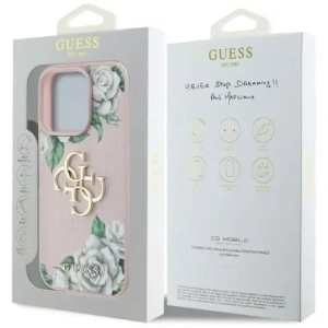 Wholesale Guess Grained Roses Big 4G logo Apple iPhone 16 Pro Max pink - GUE4536 - {ean13} - Hurt