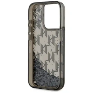 Wholesale Karl Lagerfeld Liquide Glitter Monogram Gradient Apple iPhone 15 Pro Max black - KLD22022 - {ean13} - Hurt