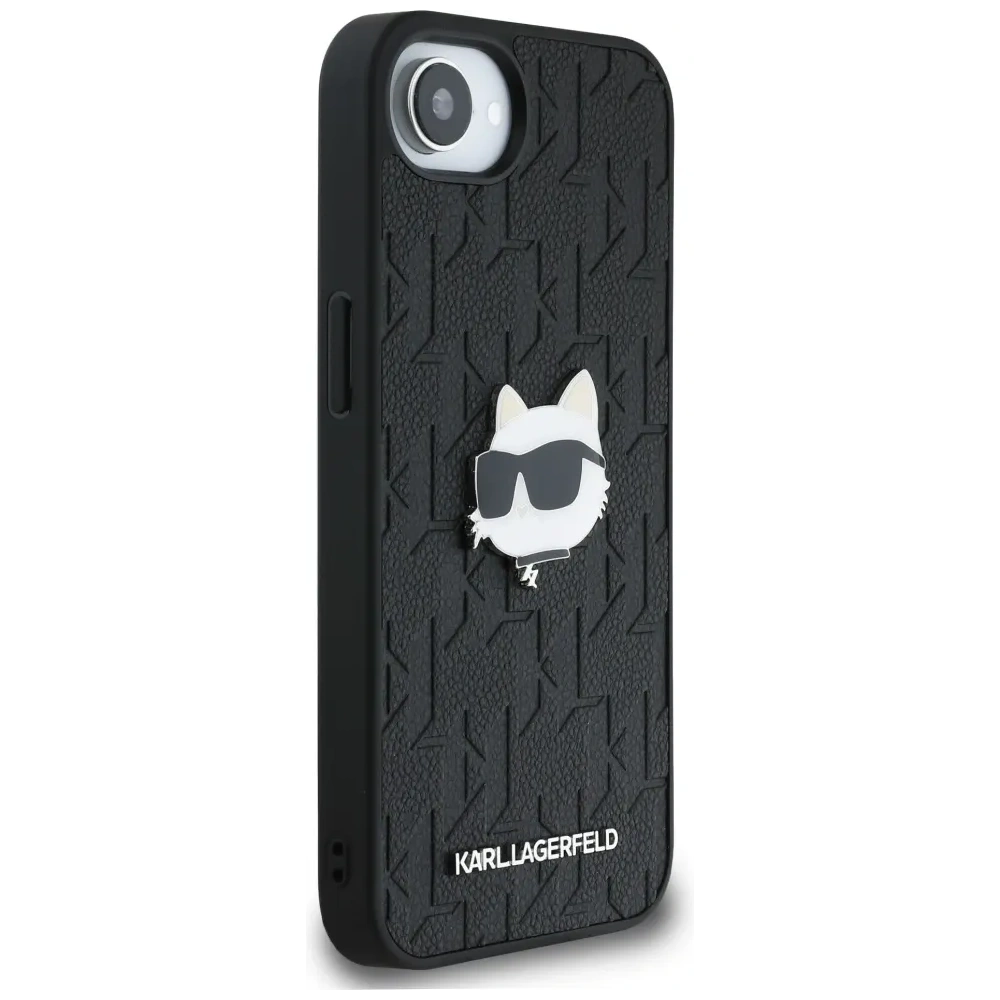 Wholesale Karl Lagerfeld Monogram Choupette Head Pin Apple iPhone 16e black - KLD22023 - {ean13} - Hurt